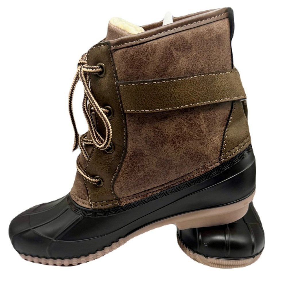 Madden Girl Lacee Duck Boots Women's Waterproof Winter Outdoor Plaid Lined 8M - Picture 5 of 12